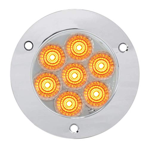 GG Grand General 76641 Amber/Clear LED Light (2" Low Profile Spyder Pigtail Rim)