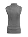 v28 Women Sleeveless High Neck Turtleneck Stretchable Knit Sweater Top (M, Dark Grey)