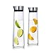 Hiware Glass Water Carafe with 18/10 Stainless Steel Lid Heat Resistent Glass Pitcher For Hot/Cold Water and Juice Beverage Decanting and Serving Wine, 40 Oz