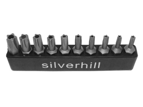 5 Point Torx Star Tamper Proof Security Bit Set Socket Shank Silverhill ...