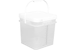 Qialexicon Paint Bucket with Lid, Paint Bucket, Transparent Measuring Container, Fishing Bucket, Storage for Industry, Outdoo