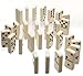 Dominoes Jumbo Tournament Off-White Color with Black Pips _ Double Six Set of 28 _with Brass Spinners