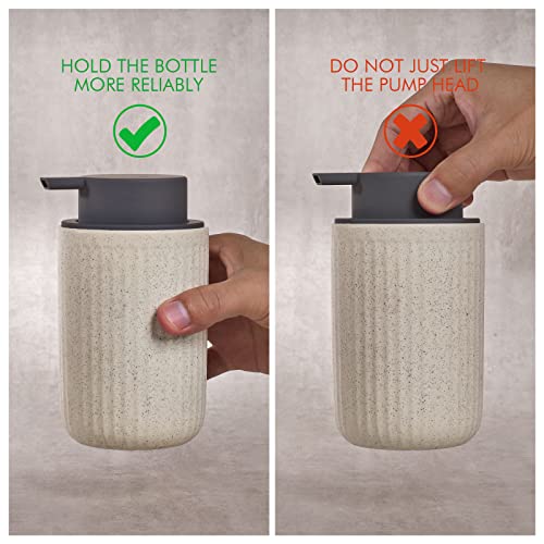 LALA DOLCE Foam Dispenser Hand Pump Dispenser Beige Foaming Soap