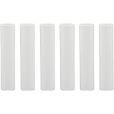 Creative Hobbies® 1751 - Set of 6, 4 Inch Tall White Plastic Candle Covers Sleeves Chandelier Socket Covers ~Candelabra Base