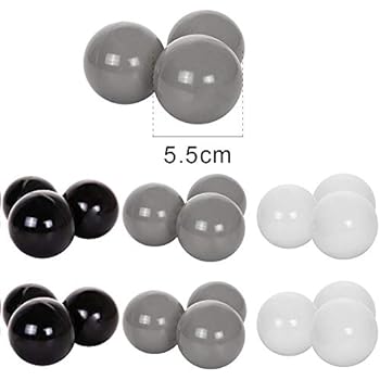 Mazhashop 100pcs Colorful Ball Fun Ball Soft Plastic Ocean Ball Baby Kid Toy Swim Pit Toy(5.5CM Black, White, Gray)