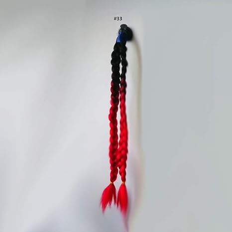 Amazon Co Jp オートバイ自転車バッティングスケートまたはその他のヘルメット2本の三つ編み 多くの色のためのヘルメットおさげアクセサリー おさげ髪ポニーテール三つ編み 33 ホーム キッチン