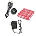 KAZOKU Bright Headlight Headlamp Flashlight Torch 3 CREE XM-L2 T6 LED with 4 PCS Rechargeable Batteries and Wall Charger for Hiking Camping Riding Fishing Hunting