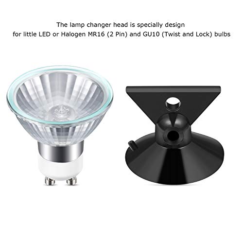 Mudder 3 Pieces Light Bulb Suction Cup Removal Tool GU10 MR16 Lamp