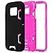 Galaxy S7 Case, E LV Samsung Galaxy S7 - Hybrid Defender Rugged Shockproof Dirtproof Case Cover for Samsung Galaxy S7 - [BLACK / HOT PINK]