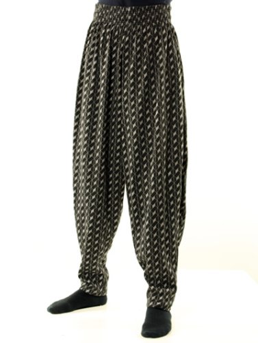 BAGGY GYM WORKOUT PANTS-BLACK SILVER DIAMOND PRINT