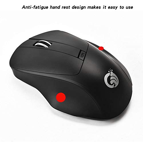 decwang 2.4G Wireless Mouse, 4 Button Ergonomic Mouse, Silent Click Mouse for Laptop/Netbook/Computer with USB Receiver, Compatible with Windows Microsoft System - Thumbnail 5