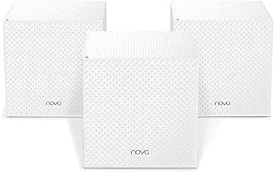 Nova MW12 Mesh WLAN System - AC2100 Tri-Band WLAN Mesh System - empfohlen für Häuser mit 3-4 Schlafzimmern - 9X Gigabit Port - Ersetzt Router & Repeater - APP Steuerung - 3er Pack