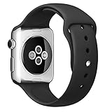 Apple Watch Band, Creazy® Sports Silicone Bracelet Strap Band for 42mm Apple Watch (Black)
