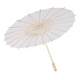 Estink Paper Umbrella Decor, Classic White Color