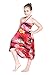 Girl Hawaiian Halter Dress in Red Sunset