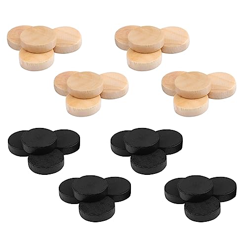 Yosoo Health Gear 32Pcs Draughts Checkers Backgammon Pieces Chess Game, Stackable Wooden Checkers Pieces Replacement Game Chips for Kids Board Game Accessories, 1.9cm/0.7in Dia