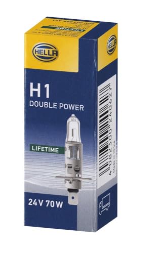 HELLA 8GH 002 089-491 Halógena Lámpara - H1 - Heavy Duty Expert Longer lifetime, vibration resistant - 24V - 70W - Modelo de zócalo, bombilla incandescente: P14.5s - caja - Cant.: 1