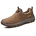 gracosy Men's Slip On Sneaker, Casual Loafers Suede Hiking Shoes Outdoor Flat Non-Slip Shoes Shock Absorption Walking Shoes