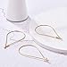 BENECREAT 30 PCS 18K Gold Plated Teardrop Shape Beading Hoop Earrings for Earring Jewelry Making, Anniversaries Gifts and Favors