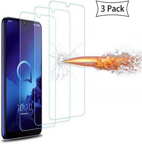 kaliter Tempered Glass for Alcatel 3L 2019, [3 Pieces] Tempered Glass Screen Protector - Ultra Resistant Hardness 9H Screen Protector for Alcatel 3L 2019 (5.94")