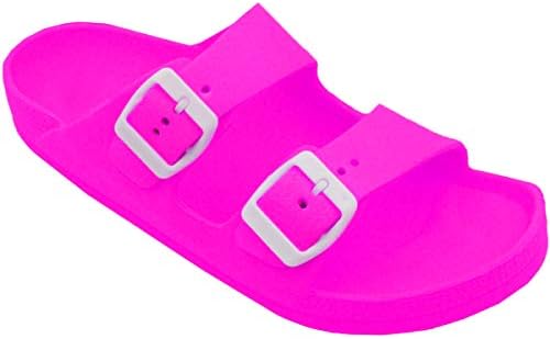 pink buckle sandals