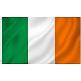 Second Ave Ireland Irish Flag 5ft X 3ft Large with Brass Eyelets Irish National Sports St Patrick's Day Celebration Banner Flag