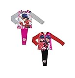 Cartoon Character Products 2 Pack Disney Miraculous Ladybug Pyjamas - Age 4-10 Years - 7-8 Years