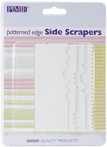Patterned Edge Plastic Side Scraper Set 4/Pkg-