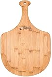 Premium Natural Bamboo Pizza Peel Paddle and Cutting Board (For Pizza, Fruit, Vegetables, Cheese)