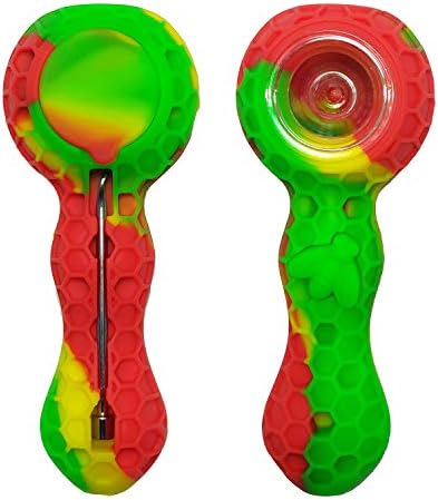 Esoultech Silicone Unbreakable Shape 4.4" Straw with Lid and Glass Free Decor Bowl Inside - Smoking Hot Deal! (Pink)