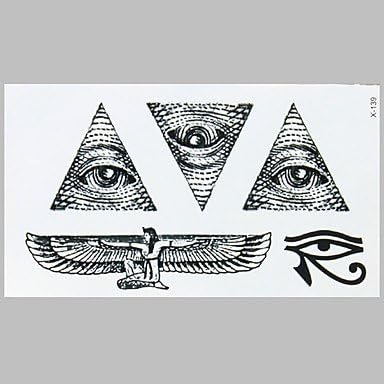 HJLWST Fashion Tattoo Black Angell Eye Waterproof Tattoo Stickers