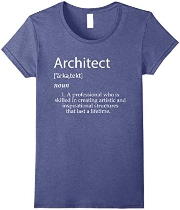Womens Architect Definition T-Shirt Student Chick Voice Gifts Shirt Small Heather Blue