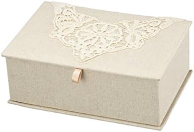 Simple Vintage Style Jewelry Box with Lace Design - Best For Teen Girls Bedroom Vanity Display