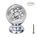 IFOLAINA Pack of 10 3D Laser Engraving Crystal Glass Bubbles Ball Cabinet Knob Cupboard Drawer Pull Handle 30mm