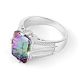 Aurora Tears Rainbow 7.8 cttw Mystal-Topaz Ring Gift for Lady DR0001M-7