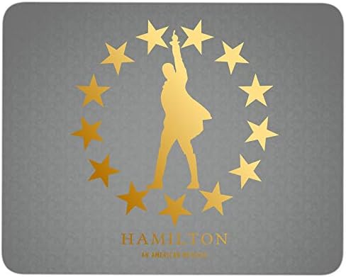 Hamilton Gold Star Premium-Textured Mouse pad, Hamilton an American Musical Mouse Pad for Home, Office, Game, Computer, Laptop (Mouse Pad - Dark Gray)