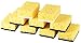 Okleen Yellow Multi Use Scrub Sponge. Made in Europe. 9 Pack, 4.3x2.8x1.4 inches. Odorless Heavy Duty and Non Scratch Fiber. Durable and Delicate Scrubber for Hard Dirty Surfaces in Daily Cleaning