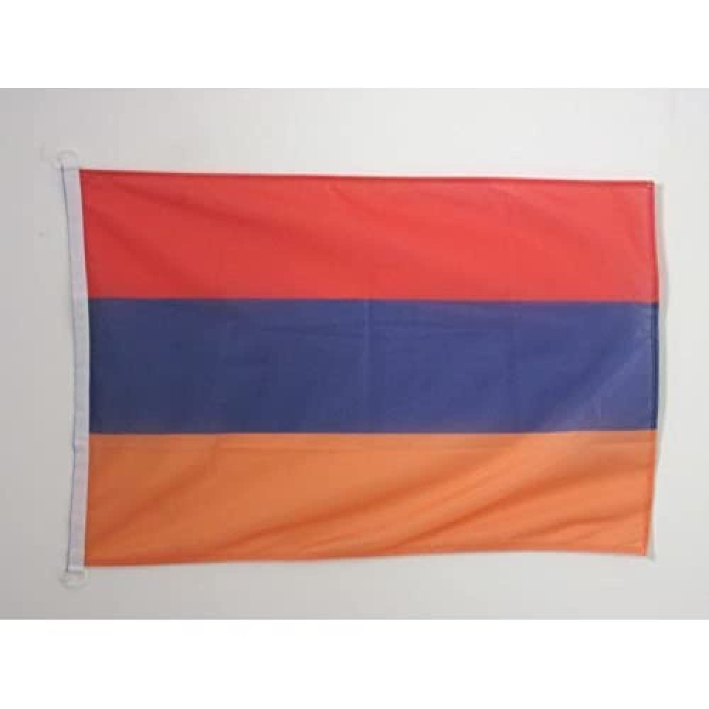AZ FLAG - Armenia Nautical Flag - 18'' x 12'' - For Outdoor and Boat - Armenian Banner Knitted Polyester with Two Plastic Rings - Vivid Colors - 12x18 in - 45x30 Cm