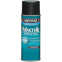 Minwax 33333000 Polycrylic Protective Finish Spray for Wood, Clear Satin, 11.5 oz. Aerosol Can