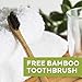 Activated Charcoal Teeth Whitening Toothpaste with Bamboo Toothbrush for Brighter, Whiter Teeth, Free of Fluoride & SLS, Twin-Pack, Peppermint