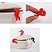 Fivebop Lid Lifter, Spill-proof Lid Lifter for Soup Pot, Kitchen Cooking Tools Pack of 2 (Red)