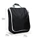 LAVIEVERT Toiletry Bag/Portable Travel Organizer/Household Storage Pack/Bathroom Makeup or Shaving Kit with Hanging for Business, Vacation, Household - Black
