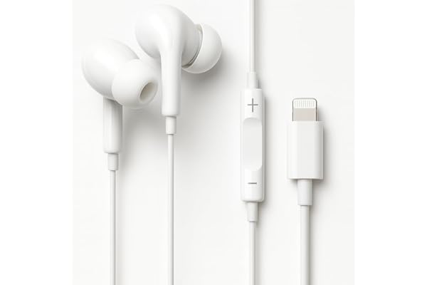 Fone De Ouvido Com Fio Intra Auricular Compativel Com iPhone 14/13/12/11/XR/XS/X/8/SE Microfone integrado Qualidade Premium Compatível Com iOS Compatível Com Lightning