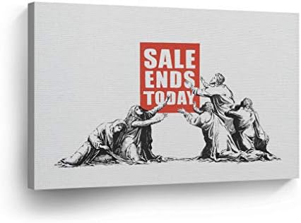 SmileArtDesign Banksy Canvas Print from London Banksy Wall Art Home Decor Decorative Artwork Stretched Ready to Hang%100 Made in The USA 15x22