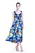 Women's Hawaiian Maxi Tank Elastic Luau Dress Sunset Blue
