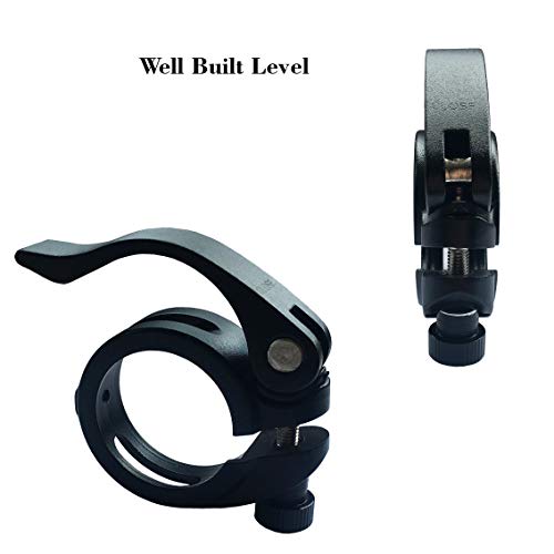 DEERU Aluminum Quick-Release Seat Post Clamp 40mm Bike Seat Clamp Fold Bike Seatpost Clamp, Black