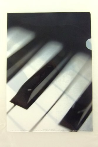 Black and White Piano Keys Design A4 Plastic Folder (1 Piece Only)