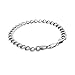 Hoops & Loops 925 Sterling Silver 6mm Italian Double Link Chain Bracelet for Charms, 6 3/4-7'' Women Men, Silver