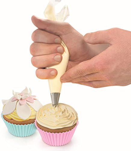 MKNzone 1 Set Of Small Sized Disposable Piping Bags, Consists Of 100 pc Disposable Icing Piping Bags-Perfect Christmas DIY Tools For Cakes Cupcakes Decorating Cookies Pastry