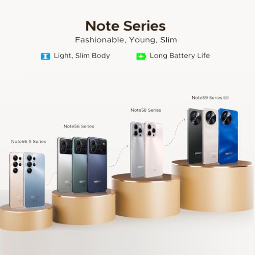 POPUX NOTE 56 X Mobile Phones, Android 16 Phone, 6150mAh, 6.56" HD+ 90Hz, 24GB + 64GB/2TB Android Phones, Octa Core, Dual SIM Unlocked Mobile Phone, Face ID, 3.5mm Jack, GPS, OTG